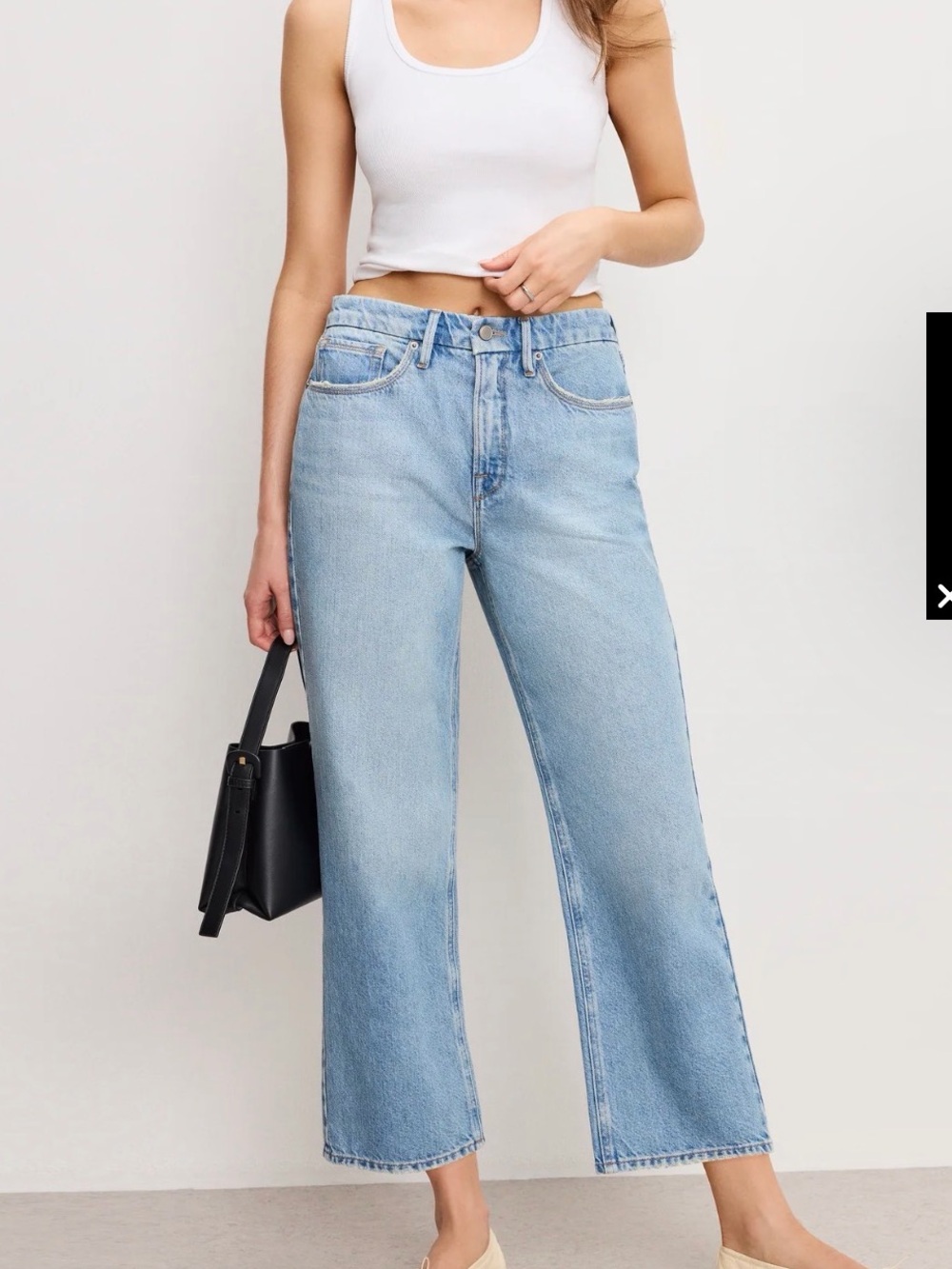 Good American Good 90s Cropped Relaxed Jeans